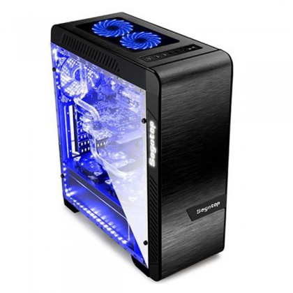 Segotep EOS SG-K3 Aluminum Tempered Glass 2 side ATX Gaming Casing with LED Ring Fan