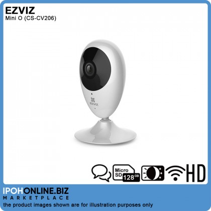 EZVIZ Mini O HD Indoor Wi-Fi Cloud Camera C2C 720p With 2 Way Audio CS-CV206 - FOC 16GB Micro SD