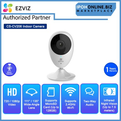 EZVIZ Mini O Full HD Indoor Wi-Fi Cloud Camera C2C 1080p With 2 Way Audio CS-CV206 EZVIZ Mini O Full HD Indoor Wi-Fi Cloud Camera C2C 1080p With 2 Way Audio CS-CV206