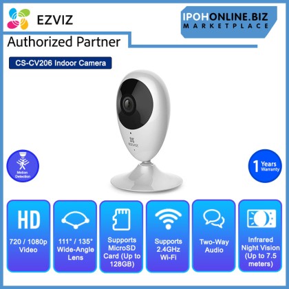 EZVIZ Mini O Full HD Indoor Wi-Fi Cloud Camera C2C 1080p With 2 Way Audio CS-CV206 EZVIZ Mini O Full HD Indoor Wi-Fi Cloud Camera C2C 1080p With 2 Way Audio CS-CV206