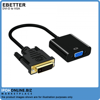 EBETTER 1080P DVI-D to VGA Adapter Cable 24+1 25 Pin DVI Male to 15 Pin VGA Female Video Converter Connector