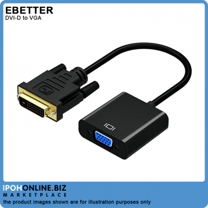 EBETTER 1080P DVI-D to VGA Adapter Cable 24+1 25 Pin DVI Male to 15 Pin VGA Female Video Converter Connector