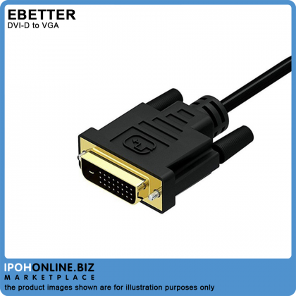 EBETTER 1080P DVI-D to VGA Adapter Cable 24+1 25 Pin DVI Male to 15 Pin VGA Female Video Converter Connector