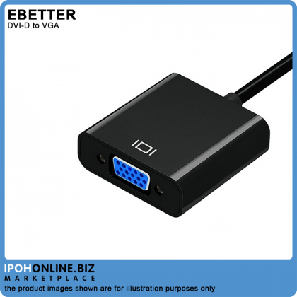 EBETTER 1080P DVI-D to VGA Adapter Cable 24+1 25 Pin DVI Male to 15 Pin VGA Female Video Converter Connector