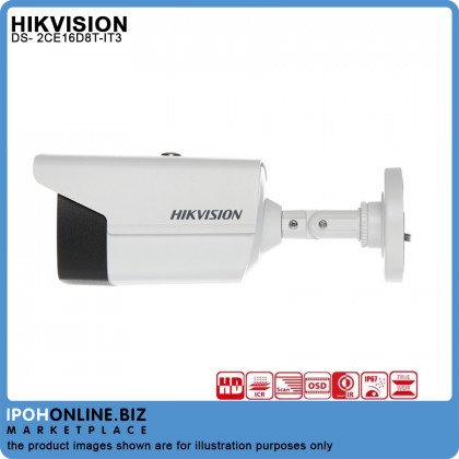 HIKVISION DS-2CE16D8T-IT3 3.6mm 2MP 1080p Ultra Low-Light EXIR Bullet CCTV Camera