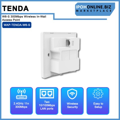 Tenda W6-S 300Mbps Wireless In-Wall Access Point 