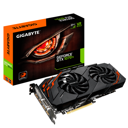 GIGABYTE GeForce GTX 1070 Ti WINDFORCE 8G GDDR5 256bit DVI HDMI DP Gaming Graphics Card GV-N107TWF2-8GD GIGABYTE GeForce GTX 1070 Ti WINDFORCE 8G GDDR5 256bit DVI HDMI DP Gaming Graphics Card GV-N107TWF2-8GD