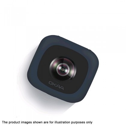 OKAA Life 360 VR Camera Wireless Panoramic IPX4 Waterproof with Dual Wide Angle Fisheye Lens Car Cam for Android iOS - SY16DPC Black