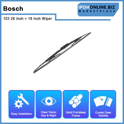 Bosch 103 26 Inch + 18 Inch Wiper Blades Honda Accord Nissan Cefiro A33 Tropical Rubber Formula