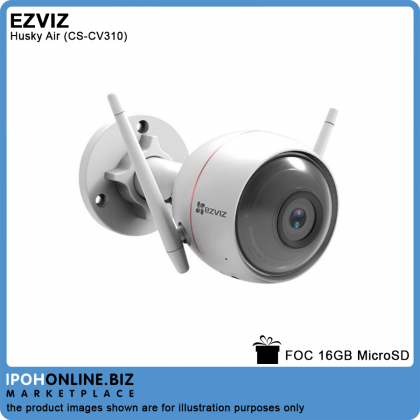 EZVIZ Husky Air HD 720p Outdoor Smart Wi-Fi Internet Bullet Camera Integrated Siren - FOC 16GB MicroSD EZVIZ Husky Air HD 720p Outdoor Smart Wi-Fi Internet Bullet Camera Integrated Siren - FOC 16GB MicroSD