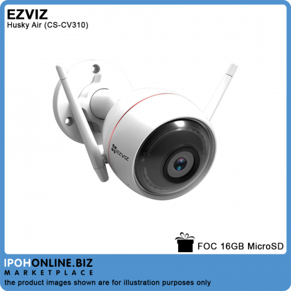 EZVIZ Husky Air HD 720p Outdoor Smart Wi-Fi Internet Bullet Camera Integrated Siren - FOC 16GB MicroSD EZVIZ Husky Air HD 720p Outdoor Smart Wi-Fi Internet Bullet Camera Integrated Siren - FOC 16GB MicroSD