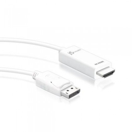 J5Create JDC158 Display Port DP to 4K HDMI Cable 1.8m 6ft