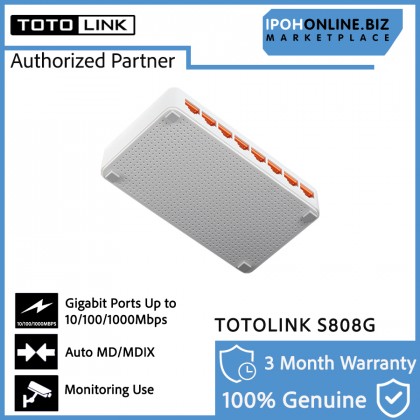TOTOLINK S808G 8-Port Gigabit 1000Mbps Desktop Switch TOTOLINK S808G 8-Port Gigabit 1000Mbps Desktop Switch