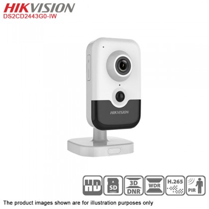 Hikvision DS-2CD2443G0-IW 4MP H.265+ EXIR Fixed Cube IR Network IP Camera with Wireless and microSD support Hikvision DS-2CD2443G0-IW 4MP H.265+ EXIR Fixed Cube IR Network IP Camera with Wireless and microSD support
