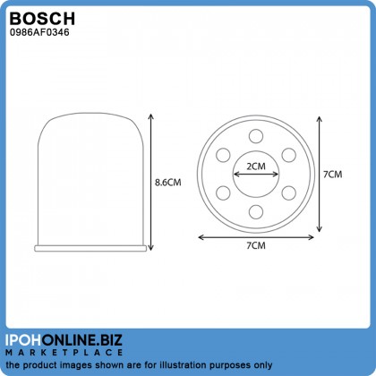 Bosch Oil Filter For Proton Persona Gen2 Exora Wira Saga - 0986AF0346 (1 Unit)