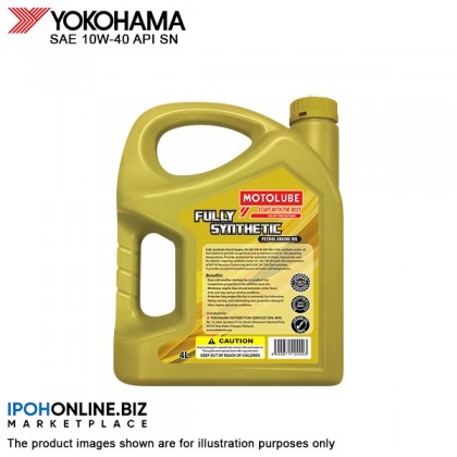 YOKOHAMA MOTOLUBE Semi Synthetic Engine Oil SAE 10W-40 API SN Pro Race Tech 4L - Proton New Saga BLM/FLX Persona Satria Gen2 YOKOHAMA MOTOLUBE Semi Synthetic Engine Oil SAE 10W-40 API SN Pro Race Tech 4L - Proton New Saga BLM/FLX Persona Satria Gen2