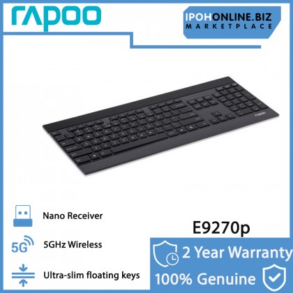 RAPOO E9270P 5G Wireless Ultra Slim Touch Keyboard - Black