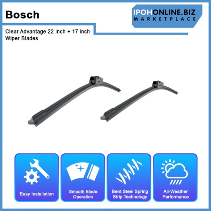 Bosch Clear Advantage Set Proton Saga 2008-2018 (22 inch + 17 inch) - 3397013803 + 3397013798 Bosch Clear Advantage Set Proton Saga 2008-2018 (22 inch + 17 inch) - 3397013803 + 3397013798