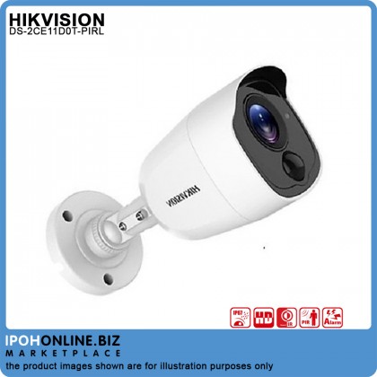HIKVISION DS-2CE11D0T-PIRL 3.6mm 2MP PIR ALARM Fixed OUTDOOR EXIR Bullet CCTV Camera