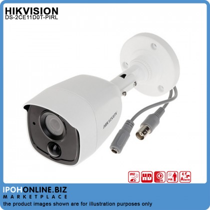 HIKVISION DS-2CE11D0T-PIRL 3.6mm 2MP PIR ALARM Fixed OUTDOOR EXIR Bullet CCTV Camera