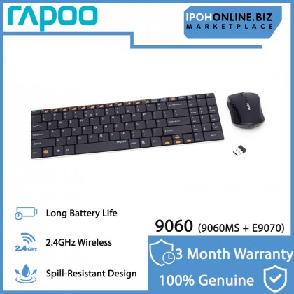 Rapoo 9060 Ultra Slim 2.4GHz Wireless Combo Keyboard & Mouse set - 9060MS + E9070