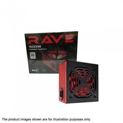 Aerocool Rave 500W RGB Ready 80 PLUS Gaming PSU Power Supply Aerocool Rave 500W RGB Ready 80 PLUS Gaming PSU Power Supply