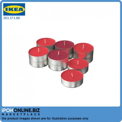 IKEA SINNLIG Scented Tealight Red Garden Berries 38mm Candles 30 Pieces Burning Time 4 Hour