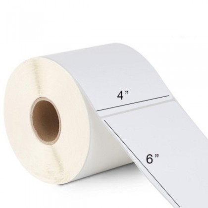 1 Roll 1000PCS 4 x 6 inch (102mm x 152mm) 3 inch core Super Glue Art Paper Blank Barcode Label