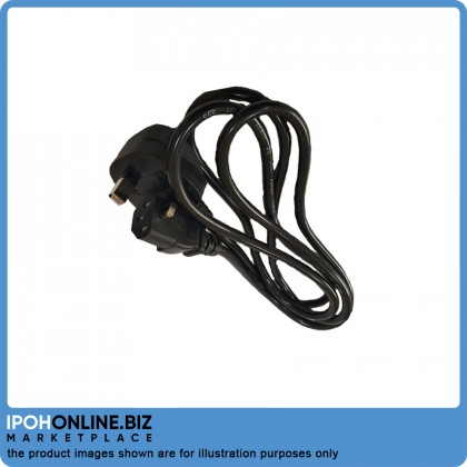 UK 3 PIN 5A 250V  PC Desktop Monitor Computer AC Power Cord With Fuse 1.8M