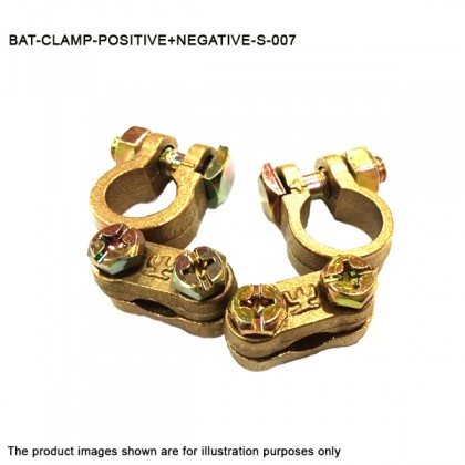 High Quality S-007 12V 50-85A Brass Battery Terminals Clamp Connector Positive + Negative - 1 Set High Quality S-007 12V 50-85A Brass Battery Terminals Clamp Connector Positive + Negative - 1 Set