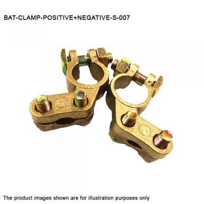 High Quality S-007 12V 50-85A Brass Battery Terminals Clamp Connector Positive + Negative - 1 Set High Quality S-007 12V 50-85A Brass Battery Terminals Clamp Connector Positive + Negative - 1 Set