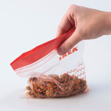 IKEA ISTAD Red Plastic Bag 0.4L / 1L - 60pcs