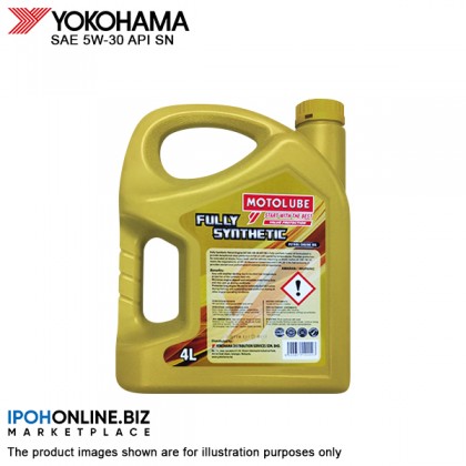 YOKOHAMA MOTOLUBE Fully Synthetic Petrol Engine Oil SAE 5W-30 API SN Pro Race Tech 4L