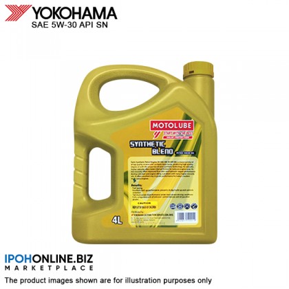 YOKOHAMA MOTOLUBE Synthetic Blend Petrol Engine Oil SAE 5W-30 API SN Pro Race Tech 4L
