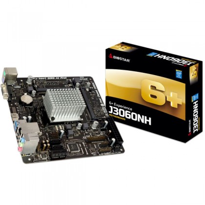 Biostar J3060NH Intel J3060 On Board VGA HDMI Mini ITX Motherboard + Kingston KVR16LS11/4 ValueRAM 4GB DDR3L 1600 SODIMM RAM set