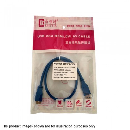Ebetter High Speed USB 3.0 AM to Micro Cable - 0.5m (1.6ft)