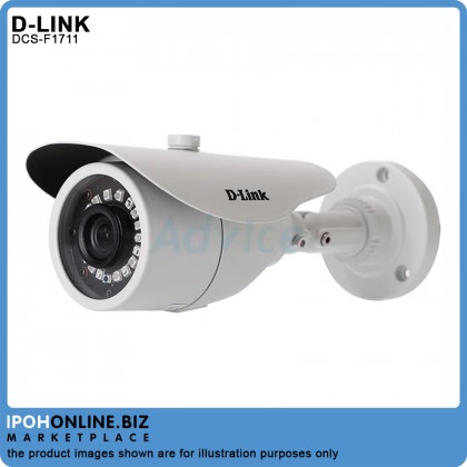 D-Link DCS-F1711 3.6mm 1MP HD Indoor/Outdoor Analog Bullet Camera