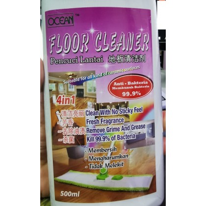 Ocean 4 in 1 99.9% Anti Bacteria Floor Cleaner 500ML - Sticky Free Ocean 4 in 1 99.9% Anti Bacteria Floor Cleaner 500ML - Sticky Free