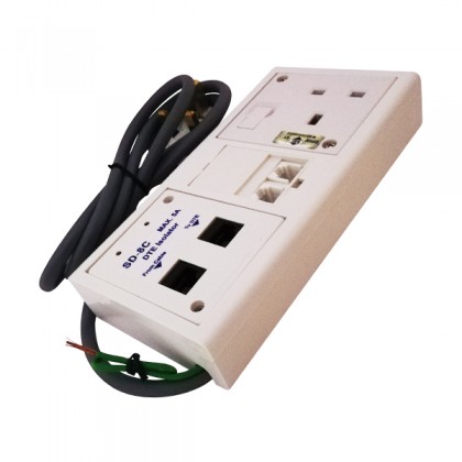 Cal-Lab Lightning Isolators CLLI SD-UCC4+DSL 1 Power & 2 X RJ45 sockets + DSL in-out Protection