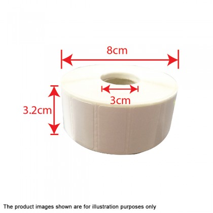 1 Roll 30mm(W) X 15mm(H) Blank Label Sticker ( 2000 pcs each roll )