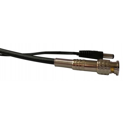 25 Meter RG59 + DC Jack Black Coaxial CCTV Camera Cable with BNC connectors