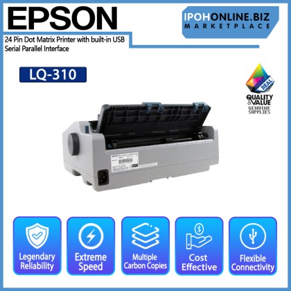 EPSON LQ310 24 Pin Dot Matrix Printer with built-in USB Serial Parallel Interface - NEW & Genuine EPSON LQ310 24 Pin Dot Matrix Printer with built-in USB Serial Parallel Interface - NEW & Genuine