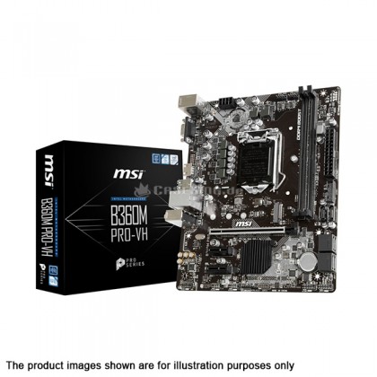 MSI B360M PRO-VH Intel 8th Gen LGA 1151 B360 NVMe M.2 DDR4 HDMI VGA USB 3.1 Gen 1 Micro ATX Motherboard with EZ Debug LED MSI B360M PRO-VH Intel 8th Gen LGA 1151 B360 NVMe M.2 DDR4 HDMI VGA USB 3.1 Gen 1 Micro ATX Motherboard with EZ Debug LED
