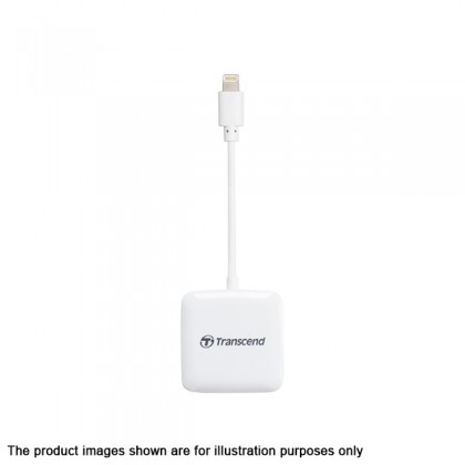 Transcend RDA2 Apple MFi-certified OTG Smart Card Reader with Lightning Connector TS-RDA2W White