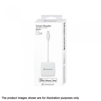 Transcend RDA2 Apple MFi-certified OTG Smart Card Reader with Lightning Connector TS-RDA2W White