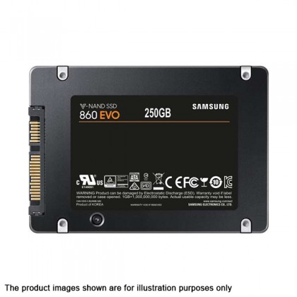 SAMSUNG V-NAND 250GB 860 EVO SATA III 2.5 inch SSD 550R 520W MZ-76E250BW SAMSUNG V-NAND 250GB 860 EVO SATA III 2.5 inch SSD 550R 520W MZ-76E250BW