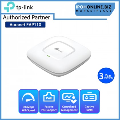 TP-Link Auranet EAP110 300Mbps Wireless N Ceiling Mount Access Point