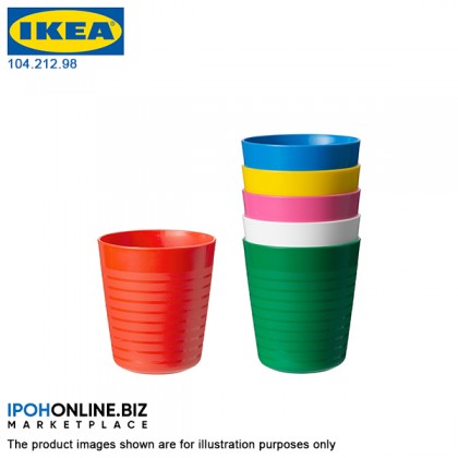 IKEA Kalas Multicolour 6 pcs Polypropylene Plastic Mug