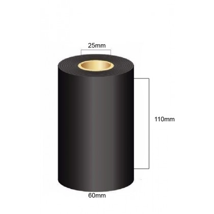 1 Roll Premium Wax Barcode Ribbon 110mm x 300m 2 cores