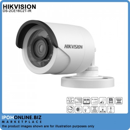 Hikvision DS-2CE16C2T-IR 1MP 3.6mm HD720p Fixed Mini Bullet Camera